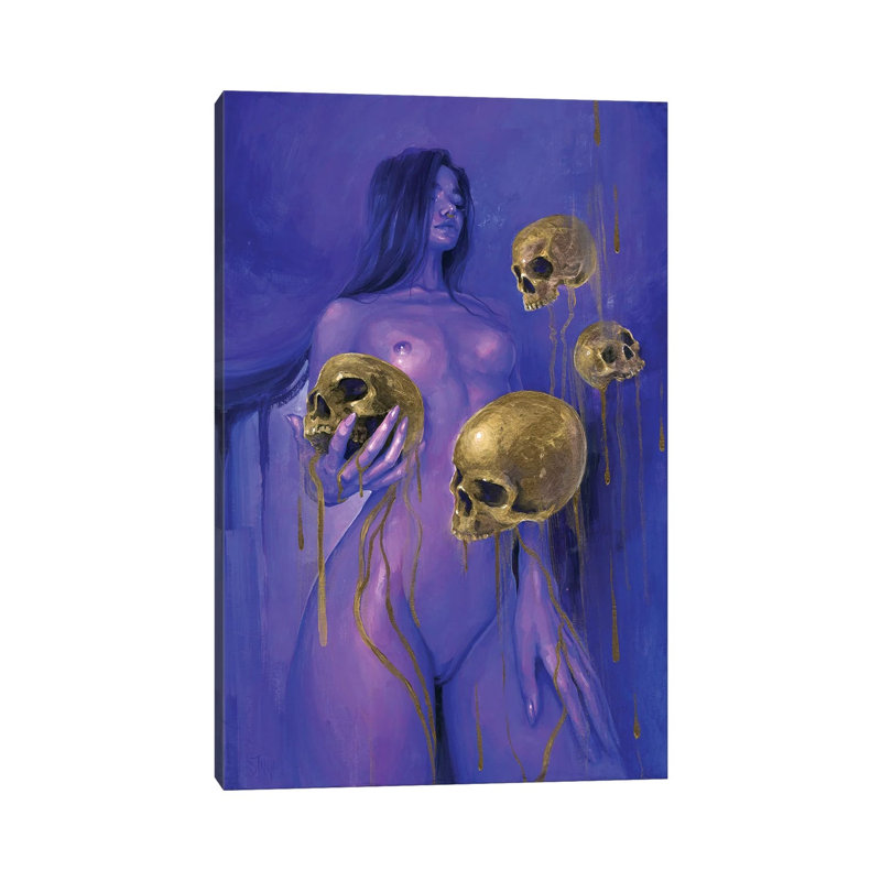 Neon Midas by Eva Gamayun - Wrapped Canvas Painting, 20.32 cm H x 30.48 cm W