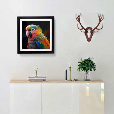 Parrot Abstract Art - Framed Print