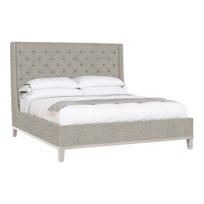 Michael Weiss Upholstered Maple Wingback Bed