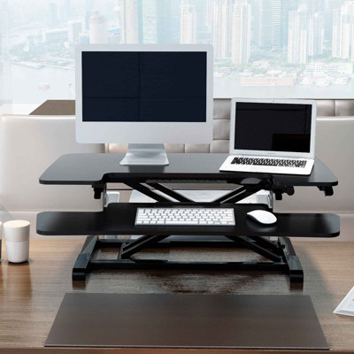 Adjustable Metal Base Standing Desk Converter