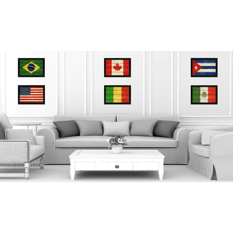 « mali country flag », impression sur toile encadrée, H 21 po x l 30 po x P 1 po, Noir
