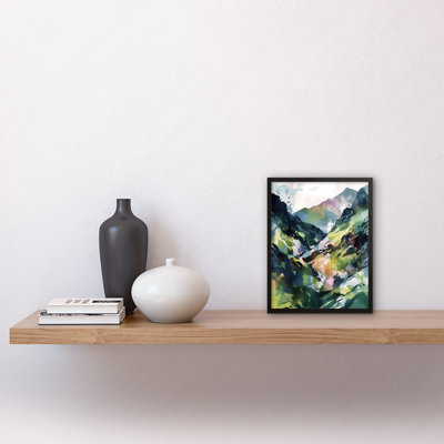 Spring Mountain Slope Landscape - Single Picture Frame Print