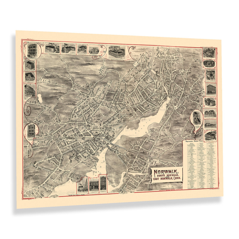 1899 Norwalk, Connecticut, H 18 po x l 24 po
