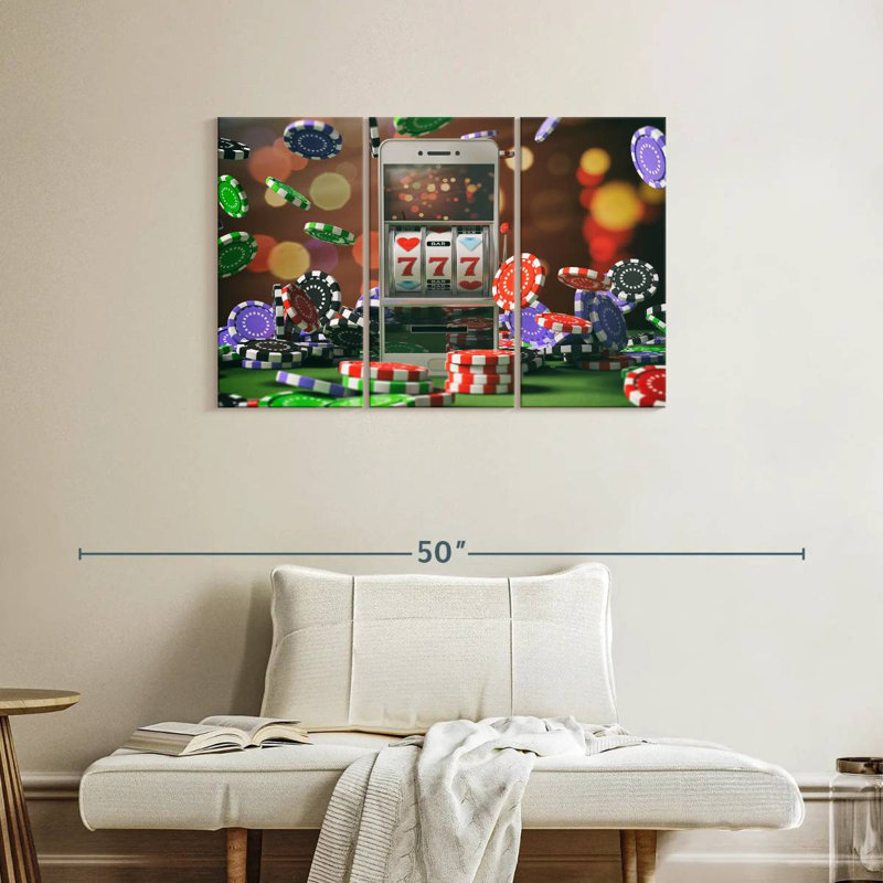 Virtual Slot Machine, 24" H x 38" W