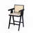 Woven Cane Plastic Backrest Bar Stool-1410972709