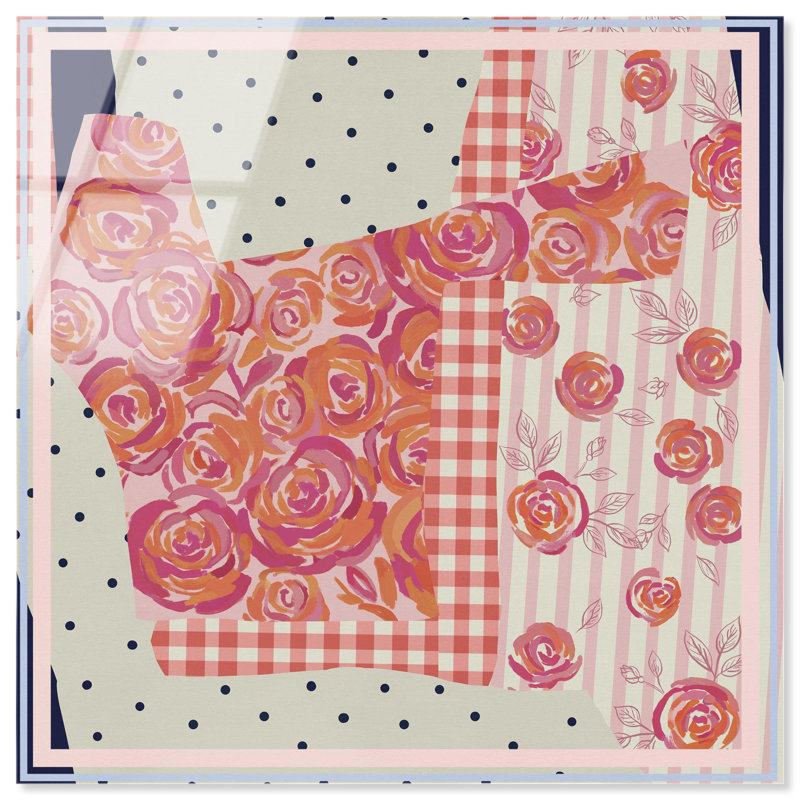 Patchwork Glam II Print by Oliver Gal, 16"H x 16"W, High-Gloss Acrylic Print