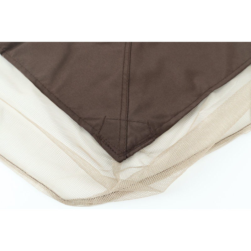 Auvent de remplacement pour abri de jardin 10 pi x 10 pi - à deux niveaux, protégé, hydrofuge, enduit, brun imperméable, enveloppé,