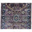 Hand Knotted Wool Area Rug in Purple And Navy