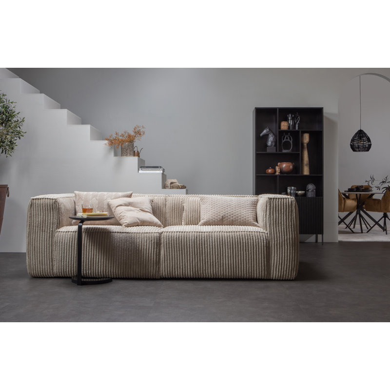 5 Seater Sofa, Hefty Ribcord Travertin