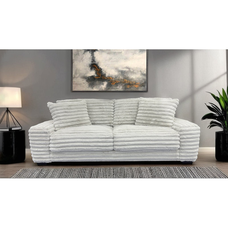 Canapé en microfibre Selph, gris