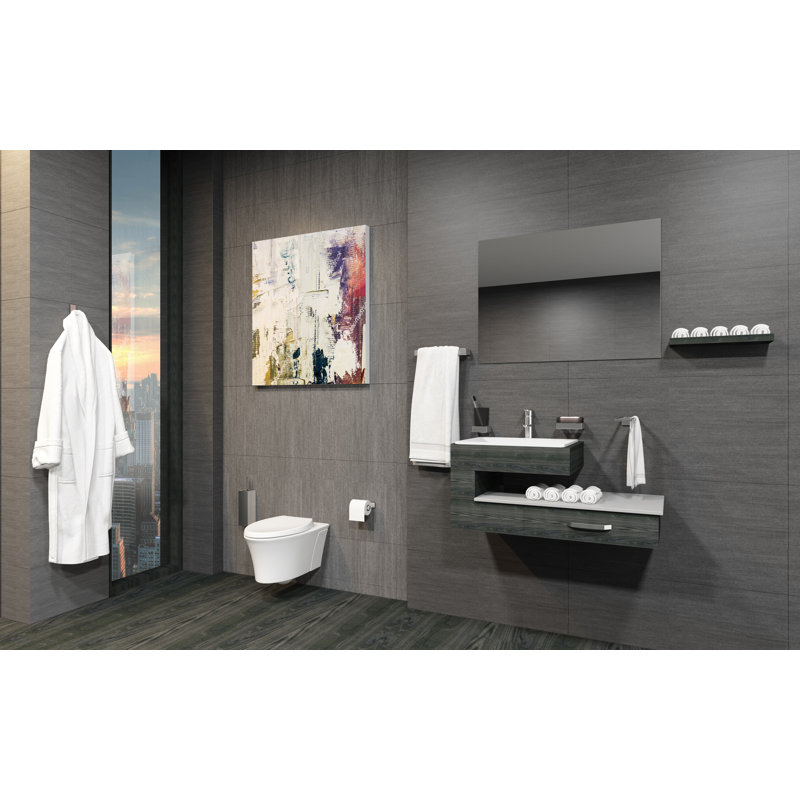 Volkano Fire Metal Toilet Brush And Holder, Chrome