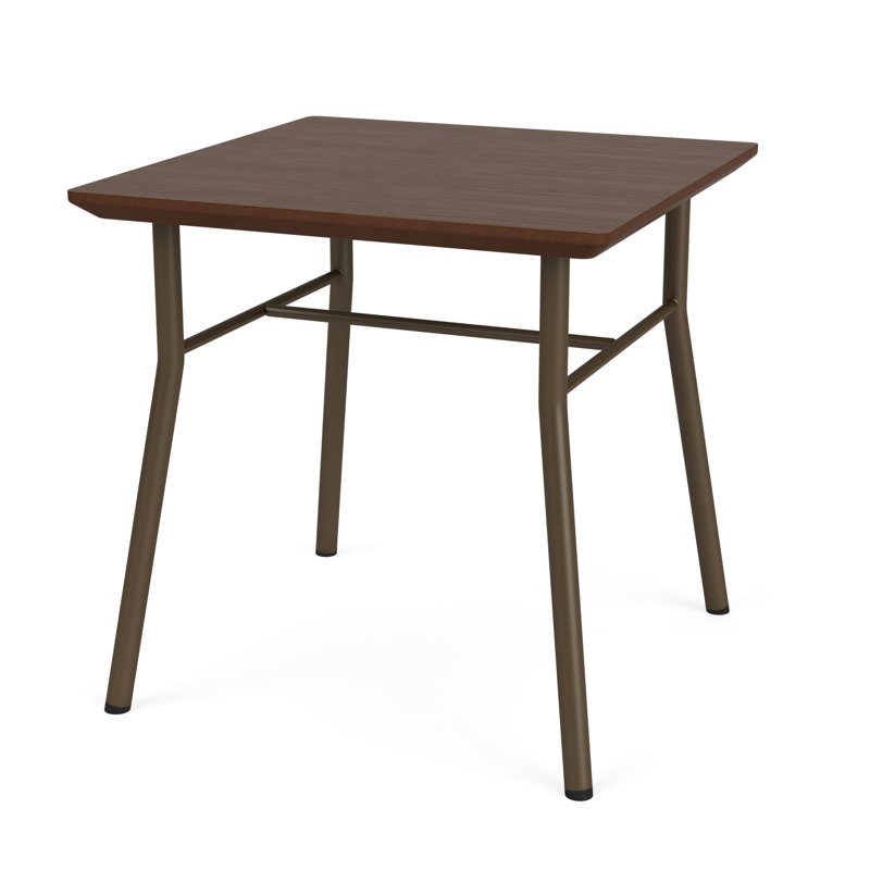 Table de bout carrée Chat Chat, Noyer Riftwood, Bronze