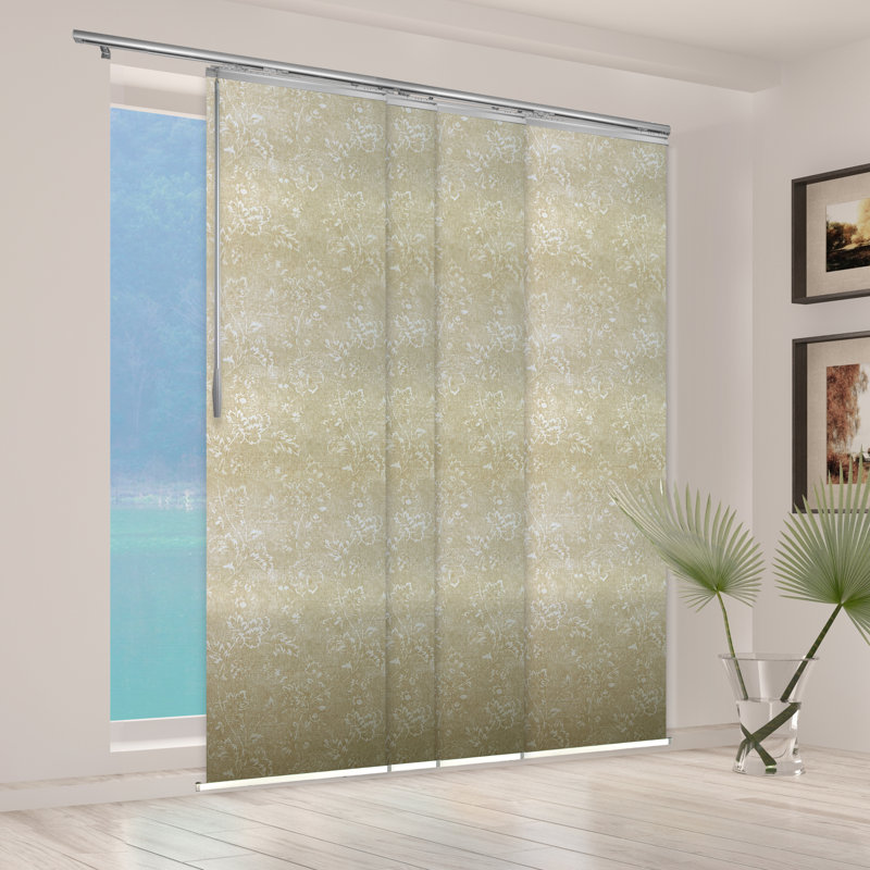 Store vertical semi-diaphane Amaryllis, L 88 po x L 94 po, Nickel satiné