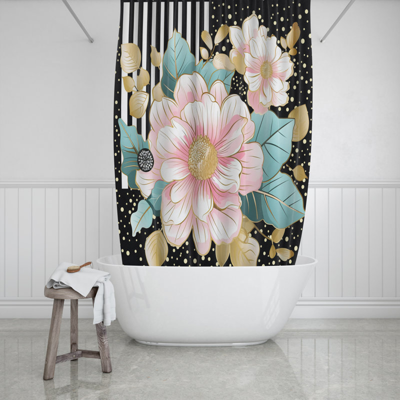 Adaley Dots Shower Curtain, 93" H x 70" W