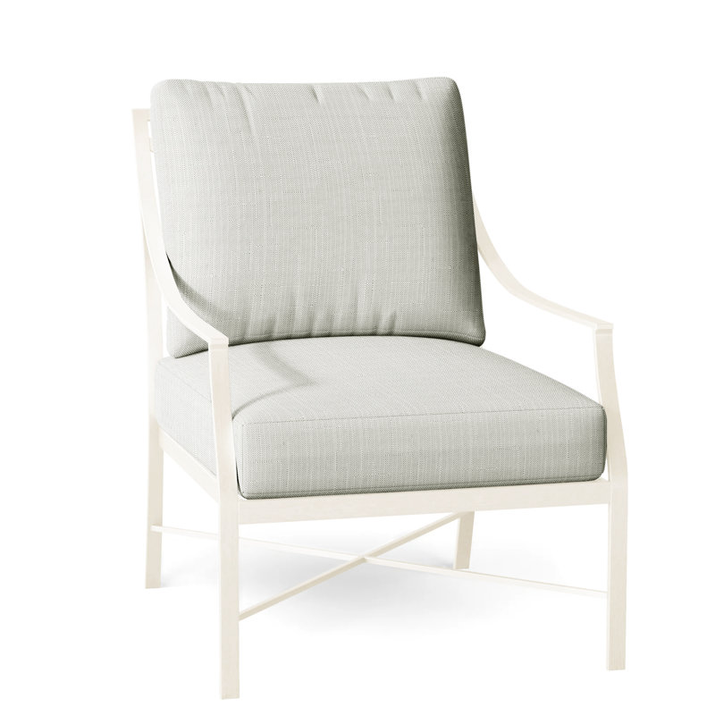 Monaco Aluminum Lounge - Chalk, Chalk, No Welt, Verona Silver Sunbrella®
