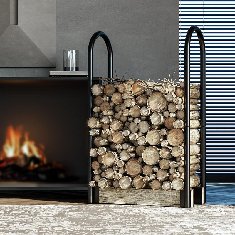 Ensemble de support à bûches réglable Fire Beauty, H 42 po x l 13 po x P 13 po