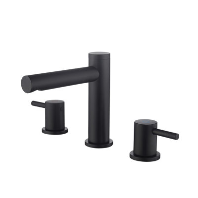 Circular 2-handle 8" Widespread Bathroom Faucet with Pop Up Drain