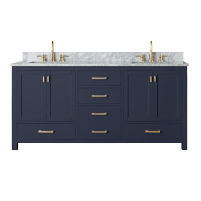 Meuble-lavabo double 72 po avec plateau Souther