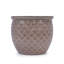 3 pots de fleurs en céramique, pot de fleurs moderne pour patio, jardin ou rebords de fenêtre - jaune antique-1113251893