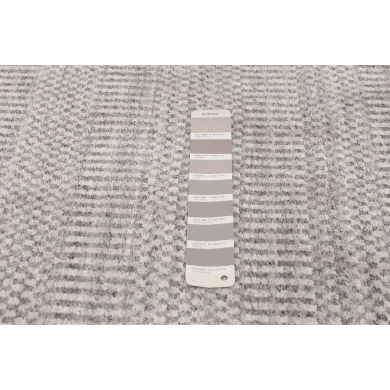 Tapis gris en laine tissé à la main SantaAna