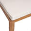 Ensemble de salle à manger d'extérieur en bois d'acacia extensible 6 places avec coussins, sablé naturel et beige