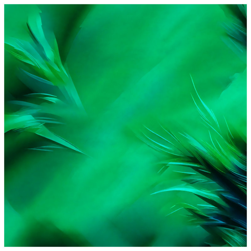Coussins décoratifs vert à feuilles abstraites, 18 x 18 pouces