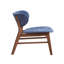 Ensemble de 2 chaises d'appoint en tissu et finition noyer