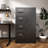 Steel File Locker With Lock, 4 Drawers, And Storage Wardrobe, High - Quality Material, Silent Operation For Bedroom Vertical Filing Cabinet In Black, Steel, Smooth Operation, Suitable Living Room-682825335