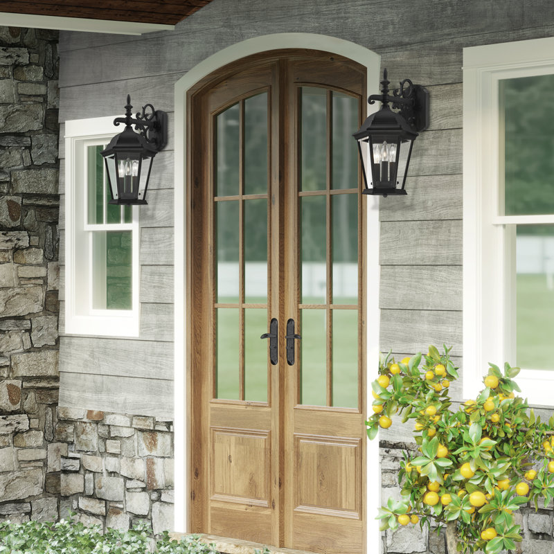 Heaney Aluminum Wall Light, Textured Black