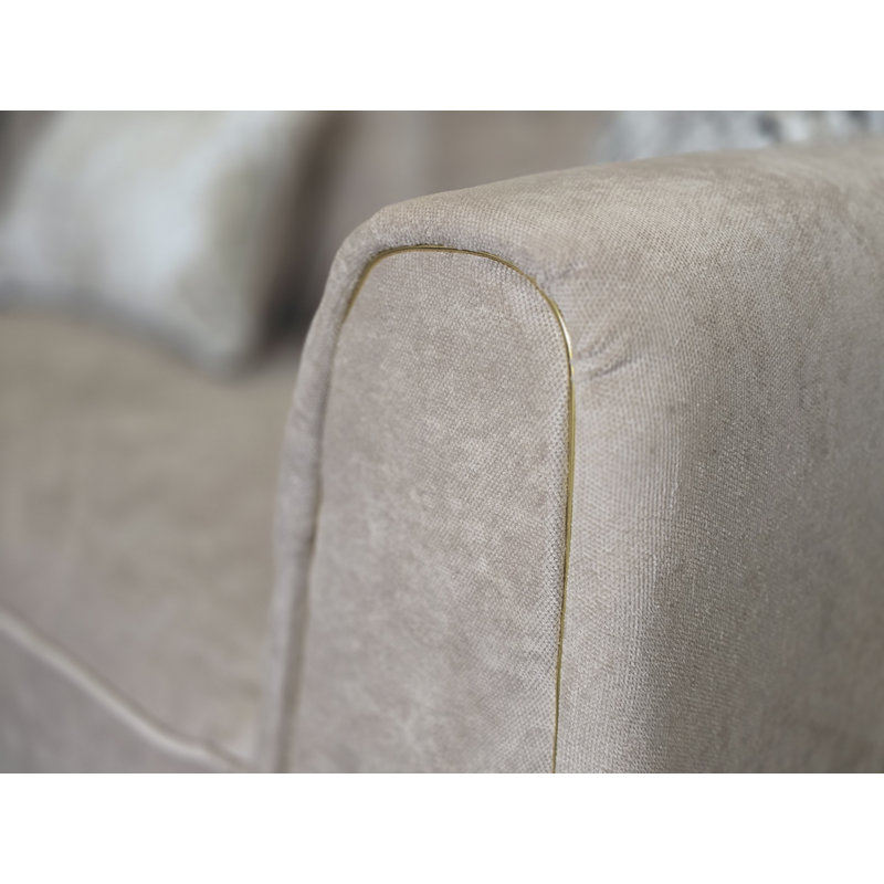 Sara Corner Sofa, Gold, Beige