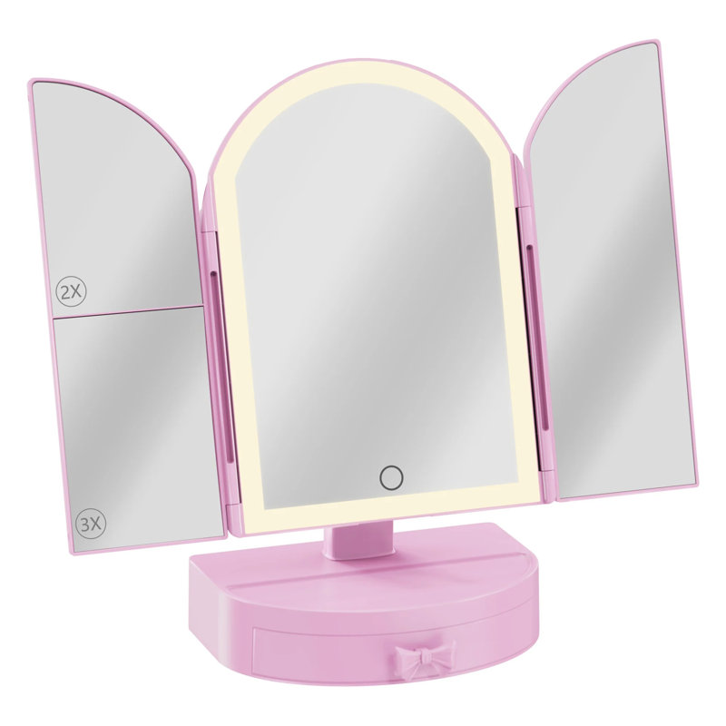 Miroir de maquillage à trois tons avec tiroir Darling Arch