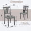 Ensemble de 4 chaises d'appoint rembourrées en lin gris froid avec siège rembourré, structure en bois d'hévéa de 36 po de hauteur pour la cuisine ou le salon