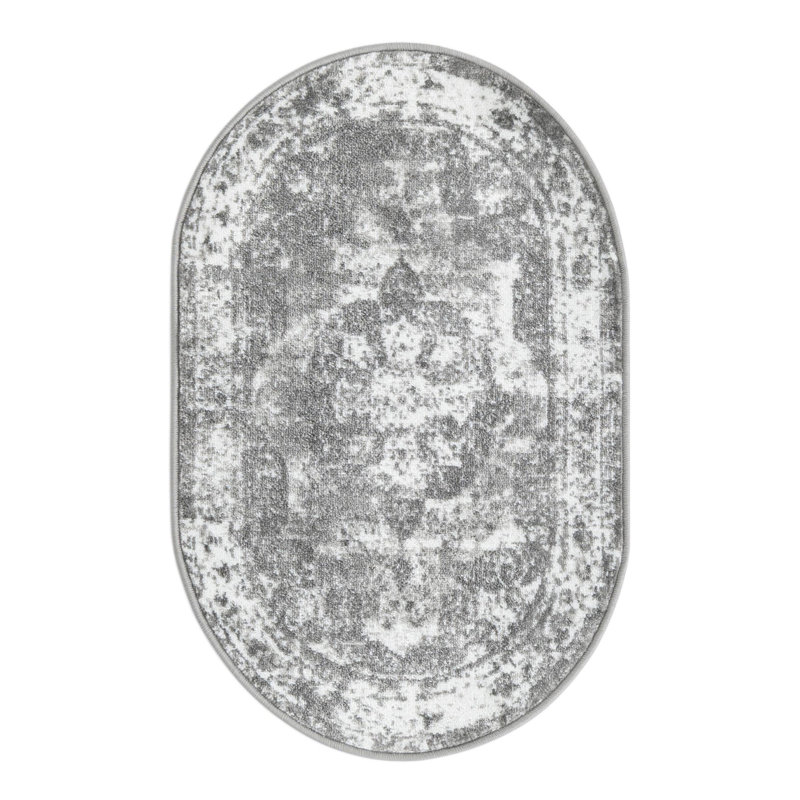 Tapis oriental Brandt, Ovale 2 pi x 3 pi 1 po, Gris