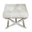 Tabouret en cuir capitonné gris clair Cayden