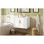 Meuble-lavabo de salle de bain vintage 30 po avec lavabo en céramique, lavabo simple en céramique à 3 trous, meuble-lavabo avec 2 portes à fermeture douce-865823187