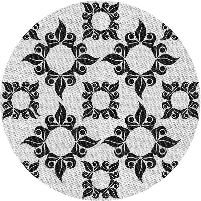 Zakariyya Damask Indoor Rug, Round 6'