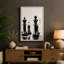 Chess in Shadow Minimalist 1 Piece Wrapped Canvas Wall Art-136739610-136739613