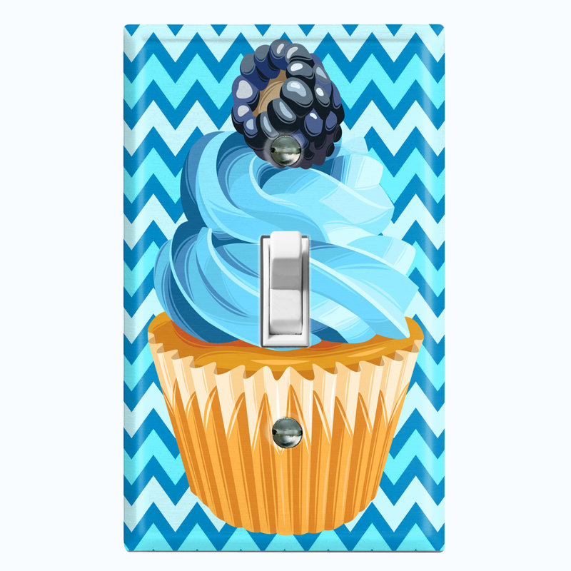 Plaque murale interrupteur à bascule Blackberry Cupcake