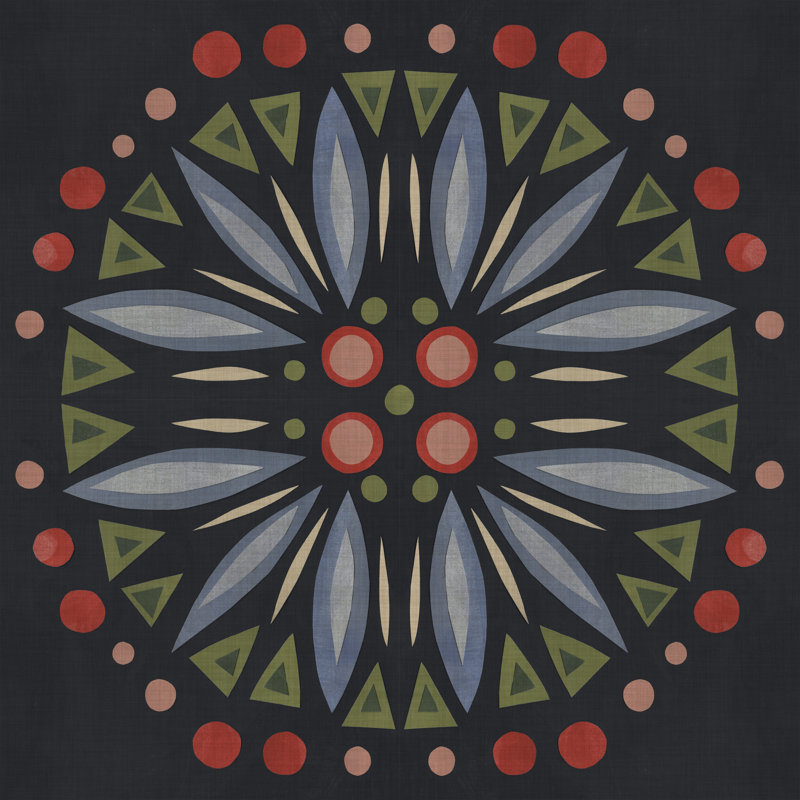 Mandala populaire III, H 12 po x l 12 po x P 1,25 po