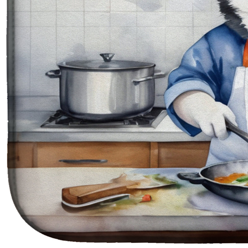 Tapis de séchage Siberian Husky The Chef