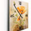 Horloge murale aquarelle coquelicot jaune I - Flower-1626505708