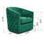 Fauteuil d'appoint pivotant en velours