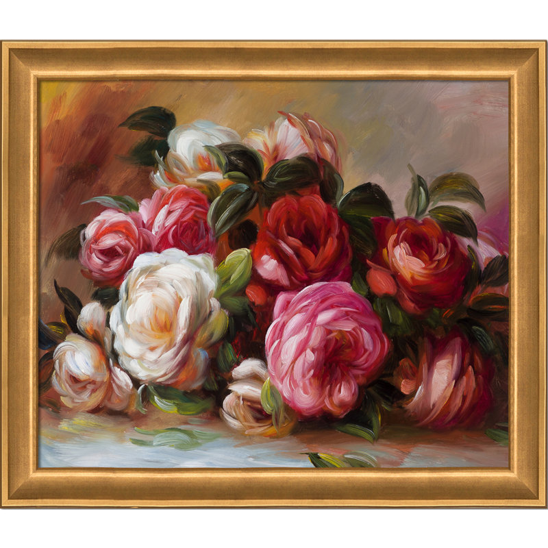 «Discarded Roses» par Pierre-Auguste Renoir, reproduction d'art sur toile, H 24 po x l 28 po x P 2 po, Toile avec cadre doré