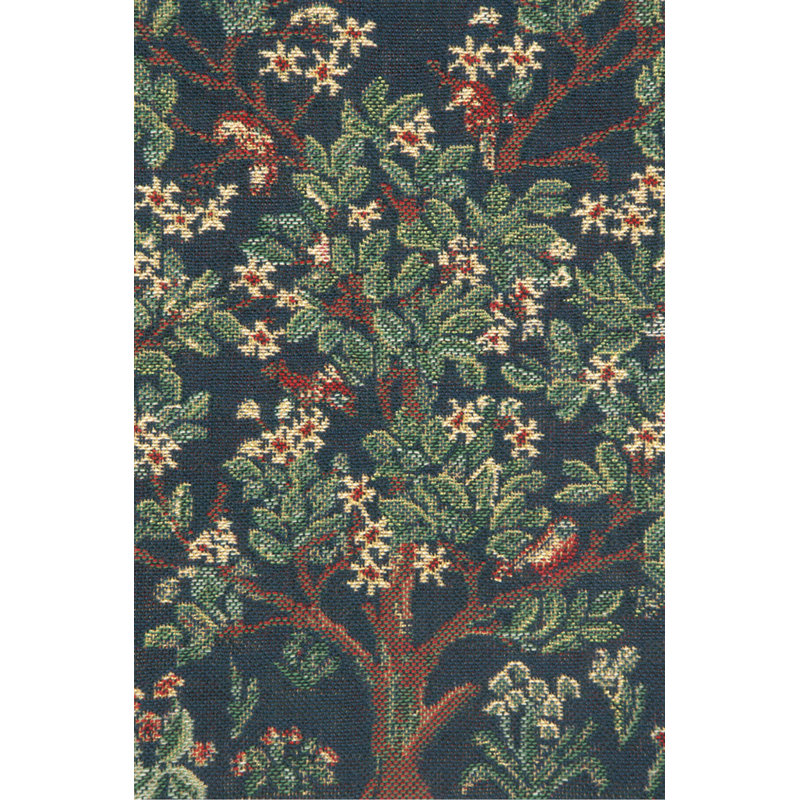 Green Tree Jacquard Cotton Blend Euro Pillow Cover