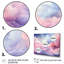Ensemble de 4 décorations murales roses et bleues pastel Sky I - Sky-2135724107