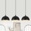 Luminaire suspendu en forme de dôme à 3 lumières pour îlot de cuisine 11,81 po (ensemble de 3)