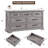 Jasonpaul 52" Farmhouse 7 Drawer Dresser, Scratch-Resistant Engineered Wood, Storage Organizer for Bedroom, Living Room, Study-1869381038