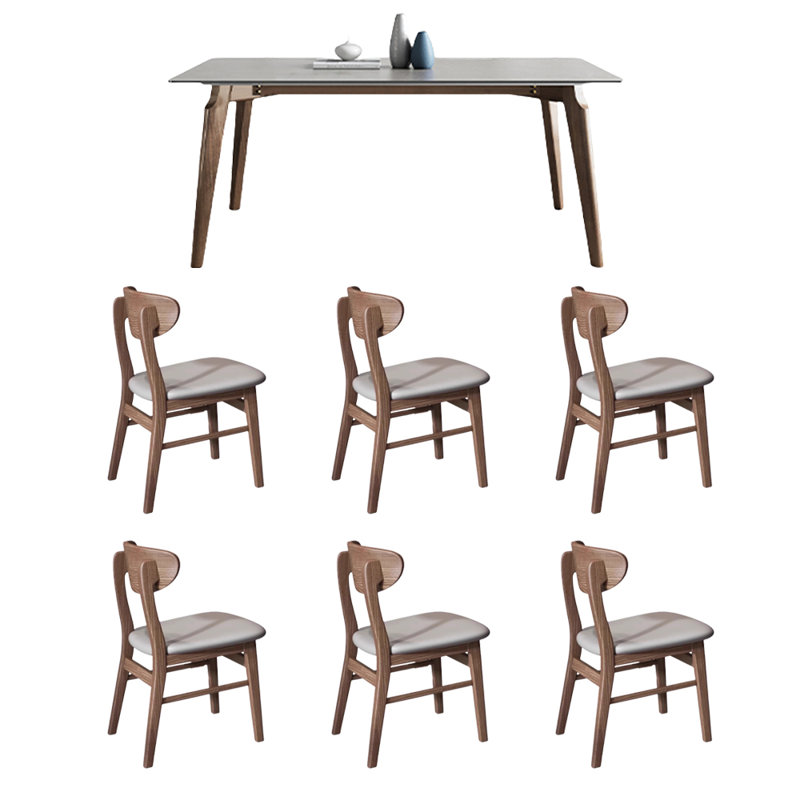 Ensemble de table et chaises gris, H 29,52 po x L 62,99 po x l 31,49 po