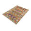 Tapis bleu / beige / vert en laine à motif géométrique rectangulaire tissé à plat Ritvik