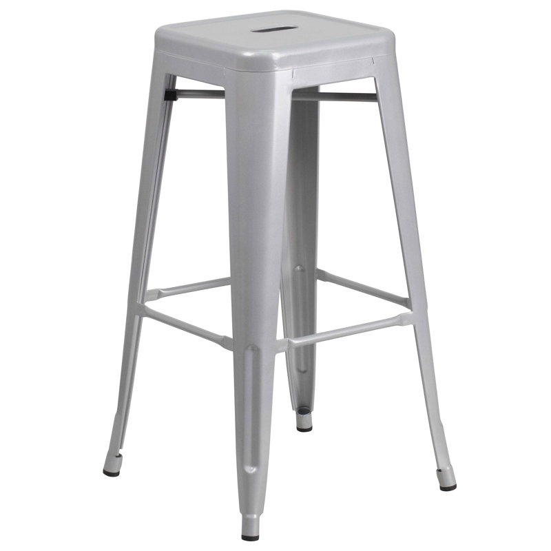 Tabouret Nieva, Argent argent, Tabouret de bar (siège d’une hauteur de 30 po), 1